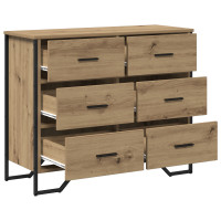 Produktbild för Kommode med låda 2 pcs Artisan Ek 91 x 35,5 x 74,5 cm