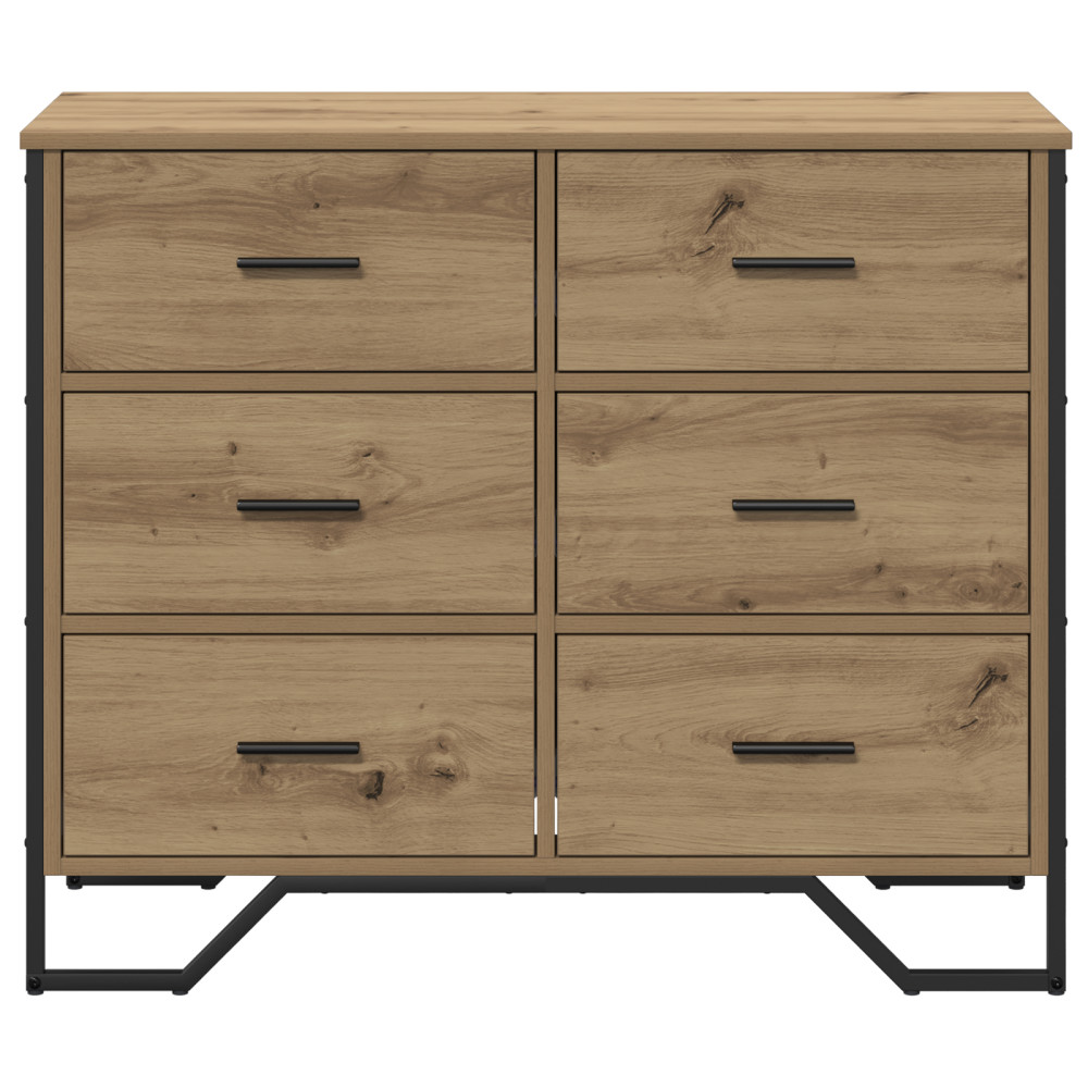 Produktbild för Kommode med låda 2 pcs Artisan Ek 91 x 35,5 x 74,5 cm