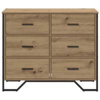 Produktbild för Kommode med låda 2 pcs Artisan Ek 91 x 35,5 x 74,5 cm