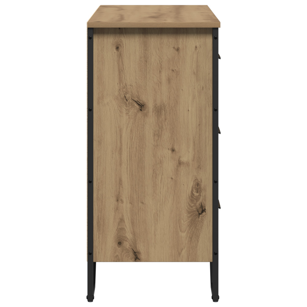 Produktbild för Kommode med låda 2 pcs Artisan Ek 91 x 35,5 x 74,5 cm