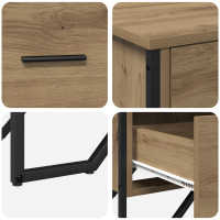 Produktbild för Kommode med låda 2 pcs Artisan Ek 91 x 35,5 x 74,5 cm