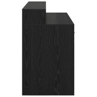 Produktbild för Skrivbord med låda Svart ek 120 x 55 x 91 cm Konstruerat trä