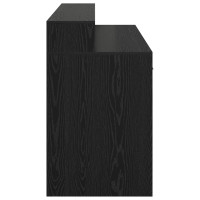 Produktbild för Skrivbord med låda Svart ek 140 x 55 x 91 cm Konstruerat trä