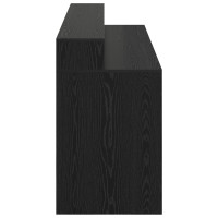 Produktbild för Skrivbord med låda Svart ek 200 x 55 x 91 cm Konstruerat trä