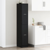 Produktbild för Apotekarskåp mönster mönster 30 x 41 x 174,5 cm Svart Ek