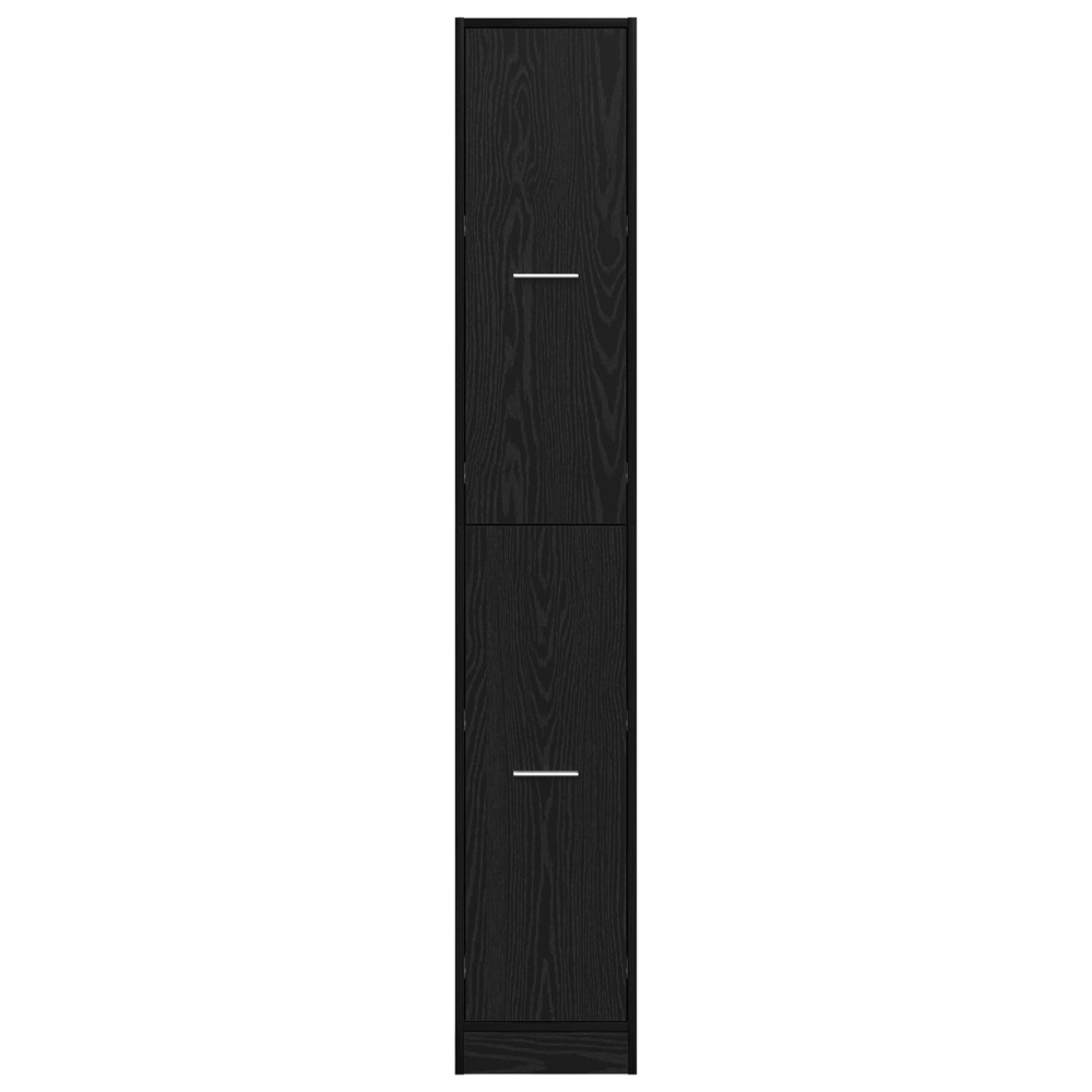 Produktbild för Apotekarskåp mönster mönster 30 x 41 x 174,5 cm Svart Ek
