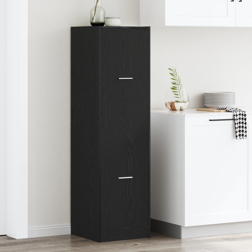 Produktbild för Apotekarskåp mönster mönster 40 x 41 x 144,5 cm Svart Ek