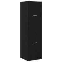 Produktbild för Apotekarskåp mönster mönster 40 x 41 x 144,5 cm Svart Ek