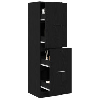Produktbild för Apotekarskåp mönster mönster 40 x 41 x 144,5 cm Svart Ek