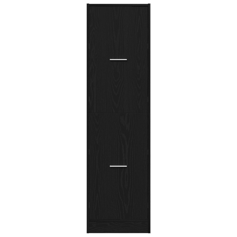 Produktbild för Apotekarskåp mönster mönster 40 x 41 x 144,5 cm Svart Ek