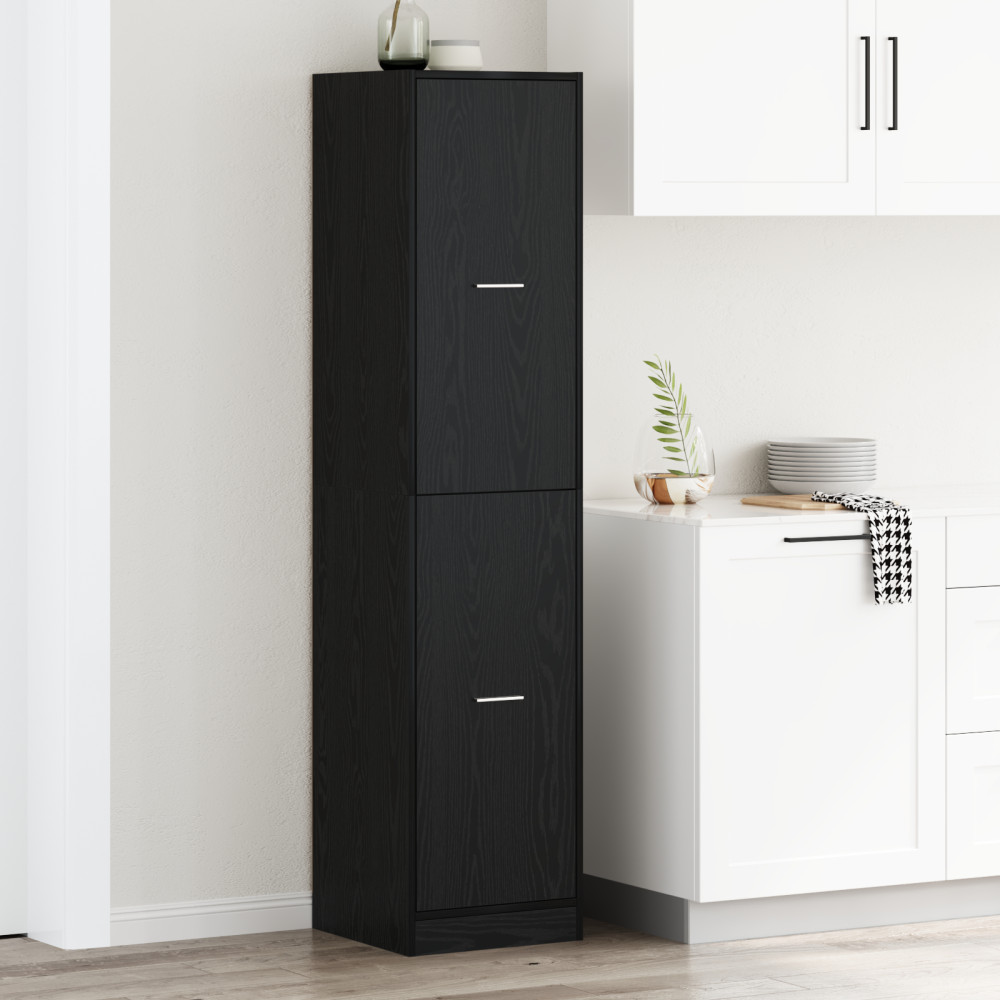 Produktbild för Apoteksskåp Svart ek 40 x 41 x 174.5 cm Konstruerat trä