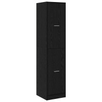 Produktbild för Apoteksskåp Svart ek 40 x 41 x 174.5 cm Konstruerat trä