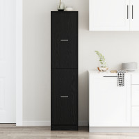 Produktbild för Apoteksskåp Svart ek 40 x 41 x 174.5 cm Konstruerat trä