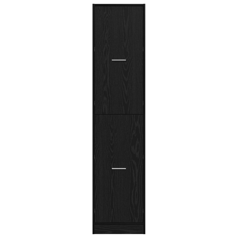 Produktbild för Apoteksskåp Svart ek 40 x 41 x 174.5 cm Konstruerat trä