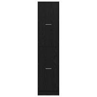 Produktbild för Apoteksskåp Svart ek 40 x 41 x 174.5 cm Konstruerat trä