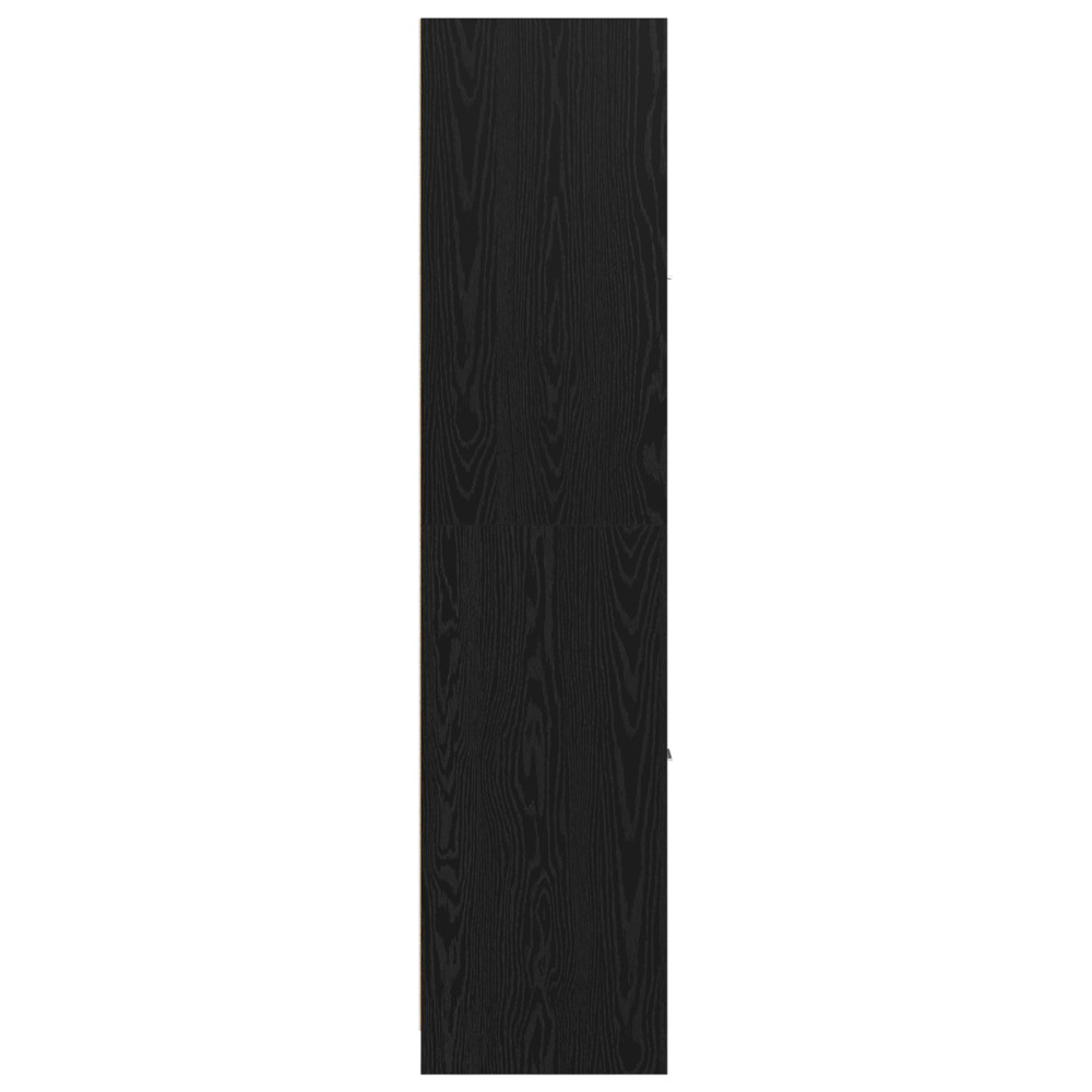 Produktbild för Apoteksskåp Svart ek 40 x 41 x 174.5 cm Konstruerat trä