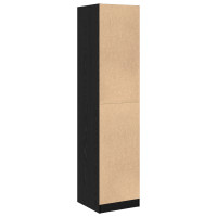 Produktbild för Apoteksskåp Svart ek 40 x 41 x 174.5 cm Konstruerat trä