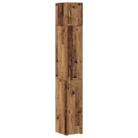 Produktbild för Förvaringsskåp med hyllor Gammalt trä 30 x 42,5 x 225 cm