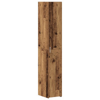 Produktbild för Förvaringsskåp med hyllor Gammalt trä 30 x 42,5 x 225 cm