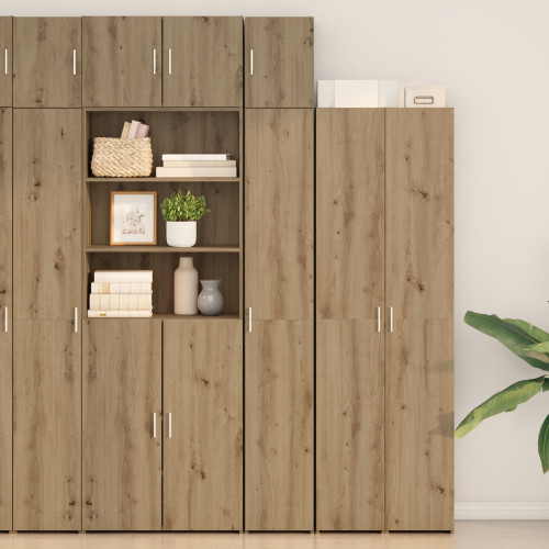 vidaXL Förvaringsskåp med hyllor Artisan-ek 30 x 42,5 x 225 cm