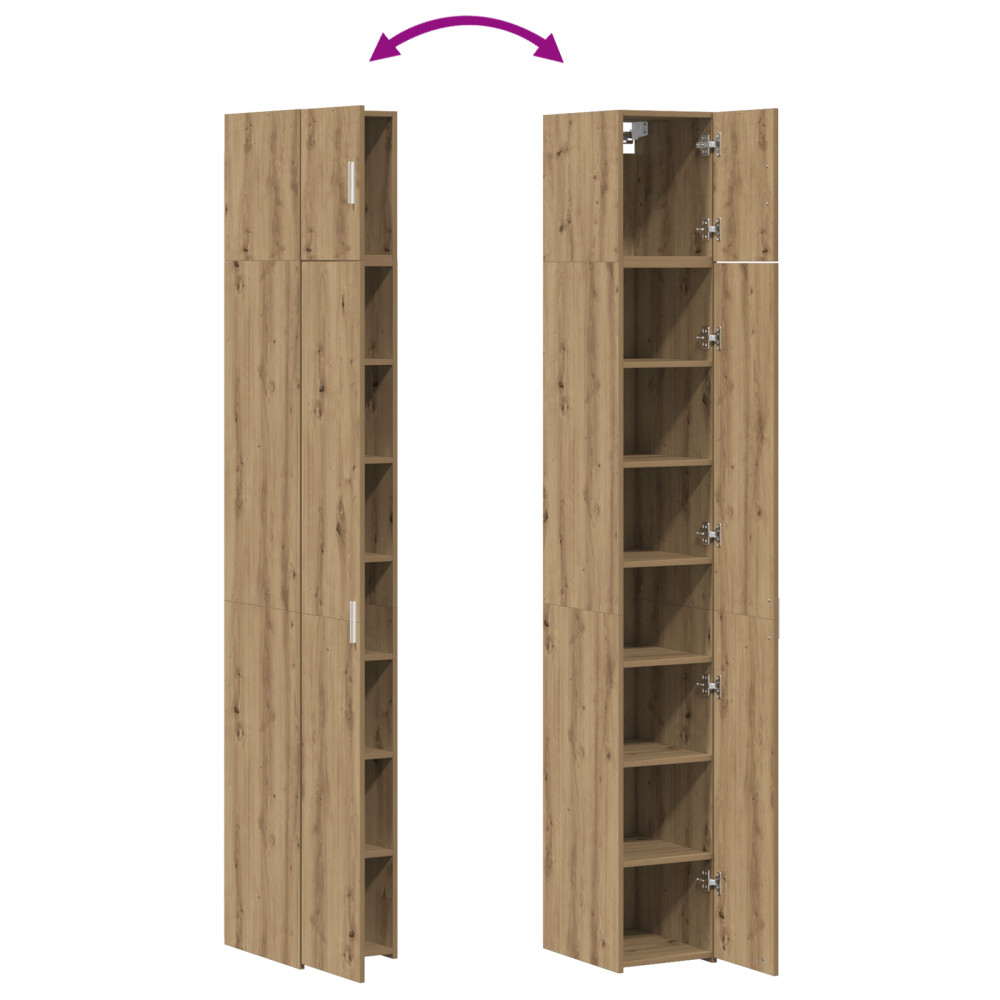 Produktbild för Förvaringsskåp med hyllor Artisan-ek 30 x 42,5 x 225 cm