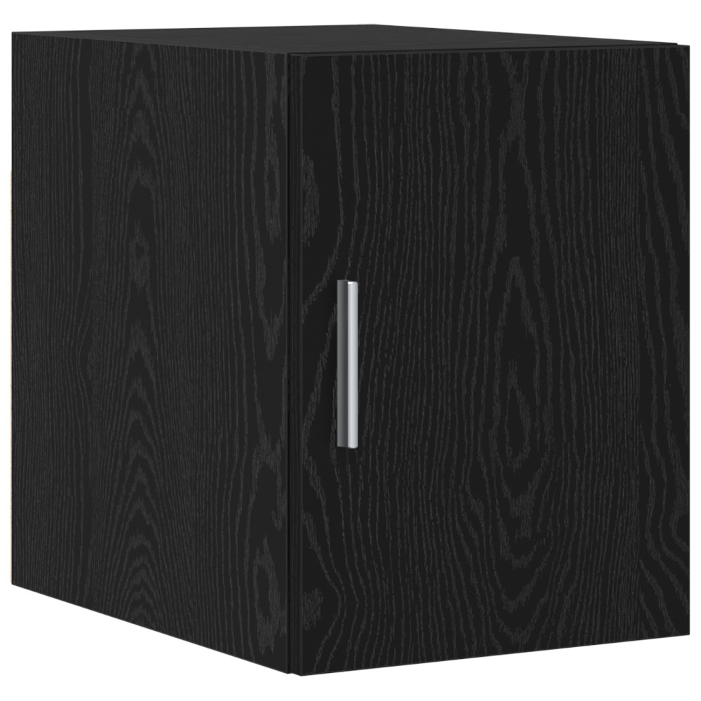 Produktbild för Förvaringsskåp med hyllor Svart ek 30 x 42,5 x 225 cm