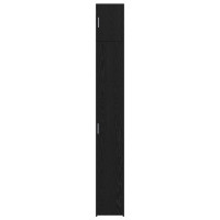 Produktbild för Förvaringsskåp med hyllor Svart ek 30 x 42,5 x 225 cm