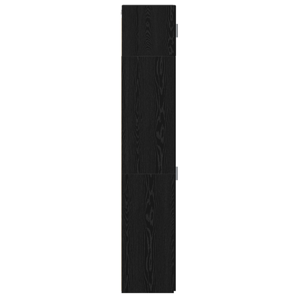 Produktbild för Förvaringsskåp med hyllor Svart ek 30 x 42,5 x 225 cm