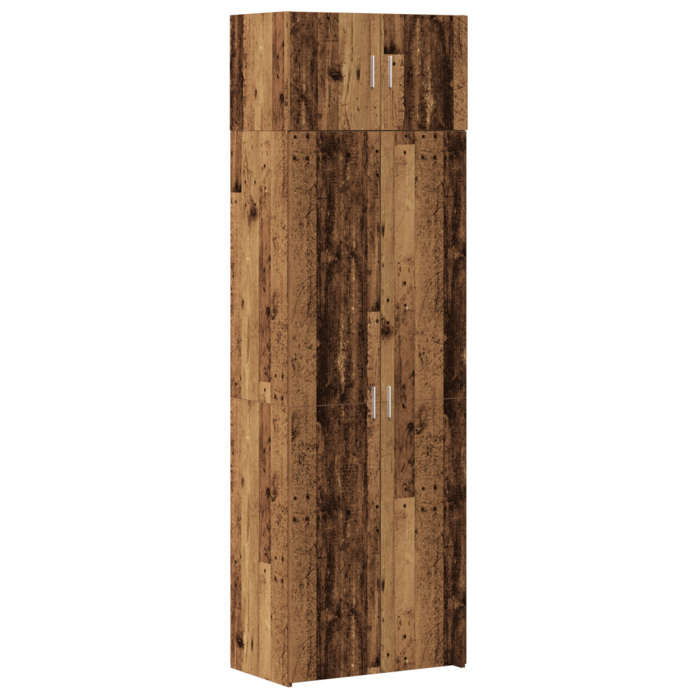 Produktbild för Förvaringsskåp 2 pcs Gammalt trä 70 x 42,5 x 225 cm