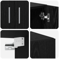 Produktbild för Förvaringsskåp 3 pcs Svart Ek
