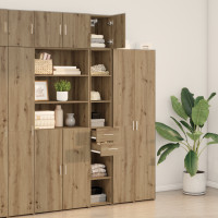 Produktbild för Förvaringsskåp med låda 2 pcs Artisan Ek 30 x 42,5 x 225 cm