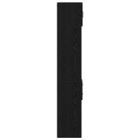 Produktbild för Förvaringsskåp med låda 2 pcs Svart Ek 30 x 42,5 x 225 cm