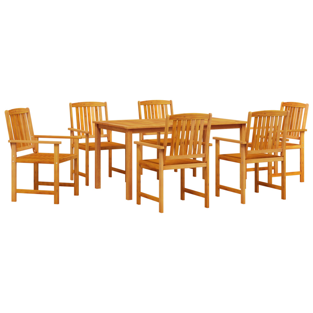 Produktbild för Trädgårdsmöbelset 5 pcs Brun Massivt Akaciaträ