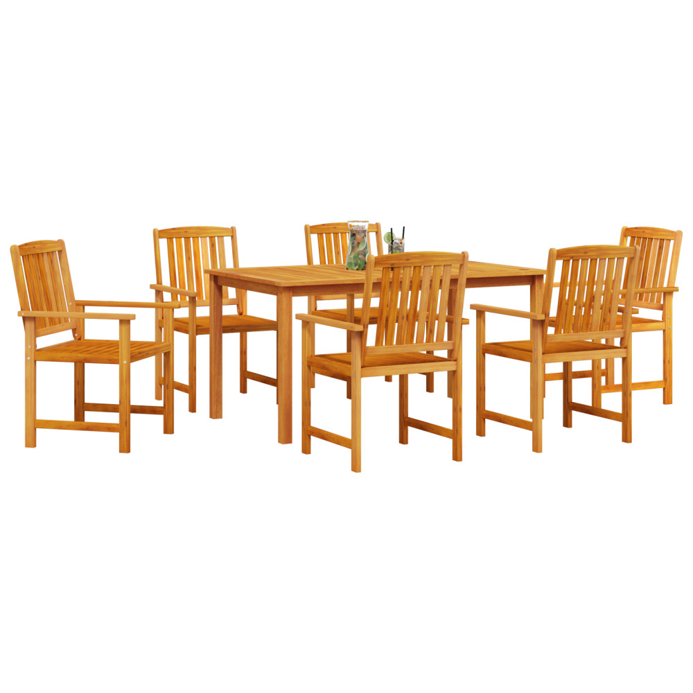 Produktbild för Trädgårdsmöbelset 5 pcs Brun Massivt Akaciaträ