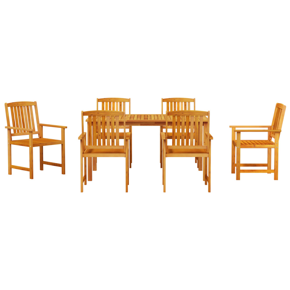 Produktbild för Trädgårdsmöbelset 5 pcs Brun Massivt Akaciaträ