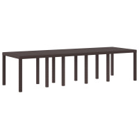 Produktbild för Trädgårdsbord Brun 300 x 100 x 73 cm konstrotting