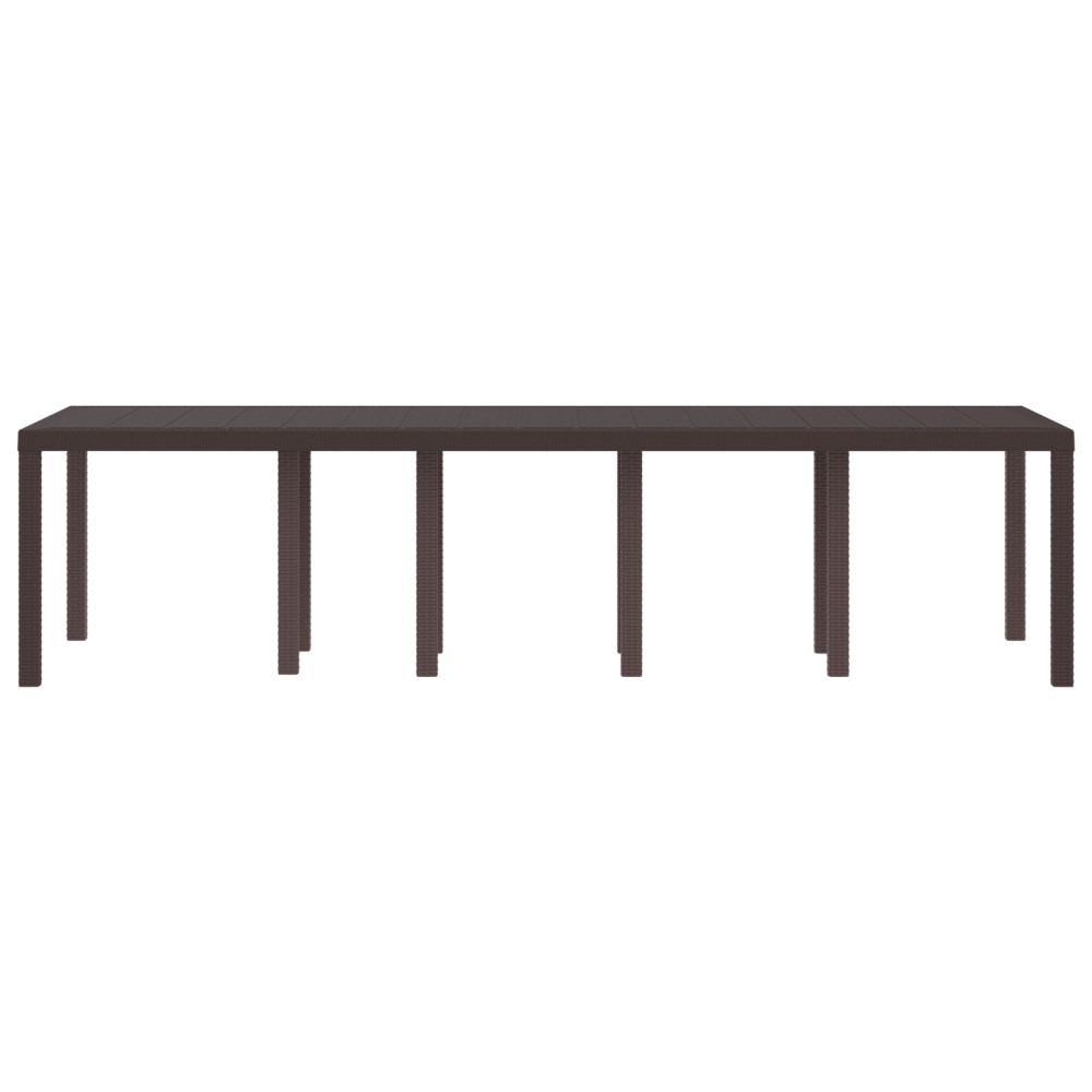 Produktbild för Trädgårdsbord Brun 300 x 100 x 73 cm konstrotting
