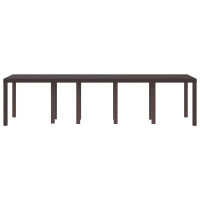 Produktbild för Trädgårdsbord Brun 300 x 100 x 73 cm konstrotting
