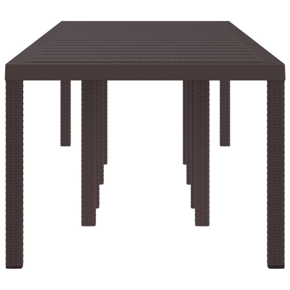 Produktbild för Trädgårdsbord Brun 300 x 100 x 73 cm konstrotting