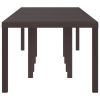 Produktbild för Trädgårdsbord Brun 300 x 100 x 73 cm konstrotting