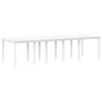 Produktbild för Trädgårdsbord Vit 300 x 100 x 73 cm konstrotting