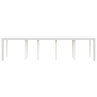 Produktbild för Trädgårdsbord Vit 300 x 100 x 73 cm konstrotting