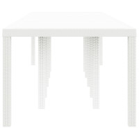 Produktbild för Trädgårdsbord Vit 350 x 100 x 74 cm konstrotting