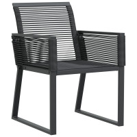 Produktbild för Trädgårdsmöbelset 7 pcs Svart konstrotting