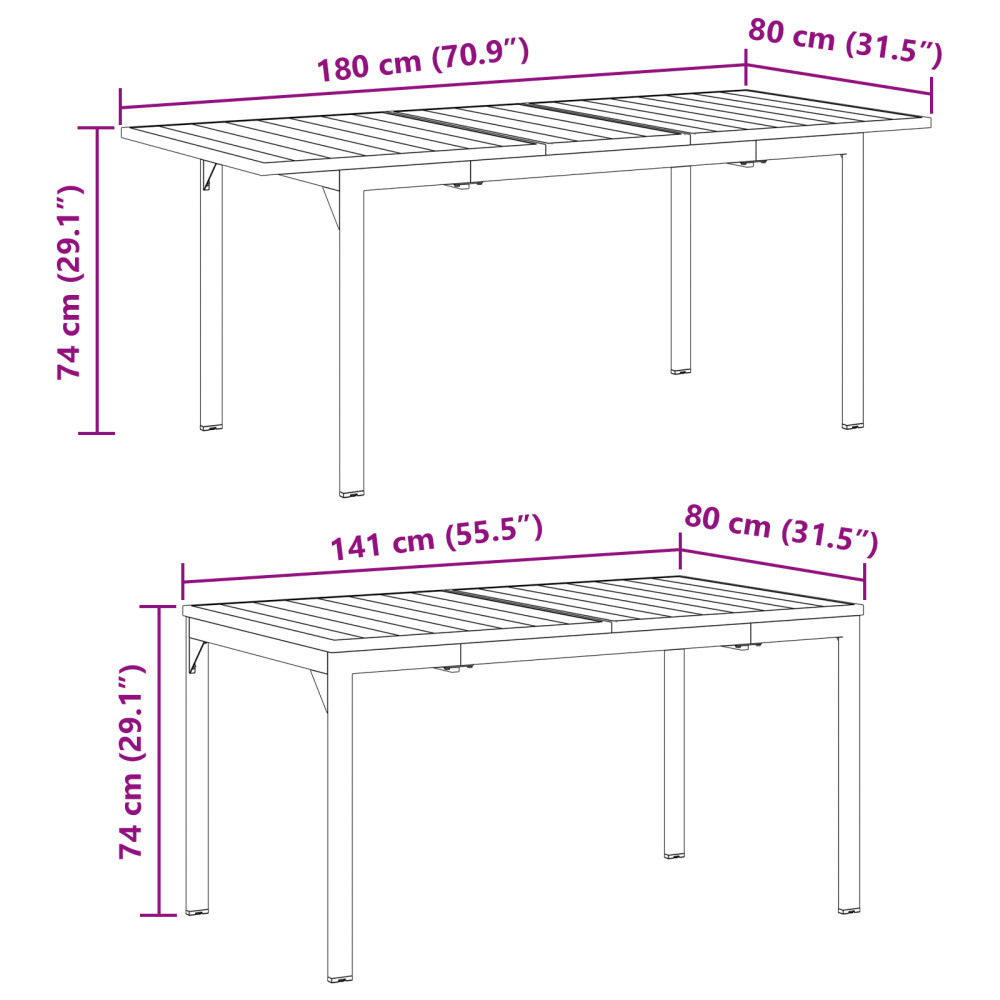 Produktbild för Trädgårdsmöbelset 9 pcs Svart konstrotting