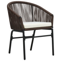 Produktbild för Trädgårdsmöbelset 7 pcs Brun konstrotting