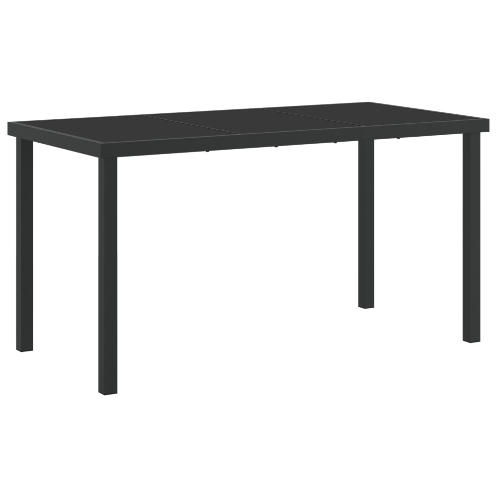 Produktbild för Trädgårdsmöbelset 5 pcs Ljusgrå Pulverlackerat stål
