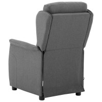 Produktbild för Massagefåtölj med kudde Ljusgrå 93.5 x 67.5 x 101.5 cm tyg