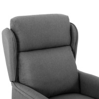 Produktbild för Massagefåtölj med kudde Ljusgrå 93.5 x 67.5 x 101.5 cm tyg