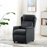 Produktbild för Massagefåtölj med kudde Mörkgrå 93.5 x 67.5 x 101.5 cm tyg